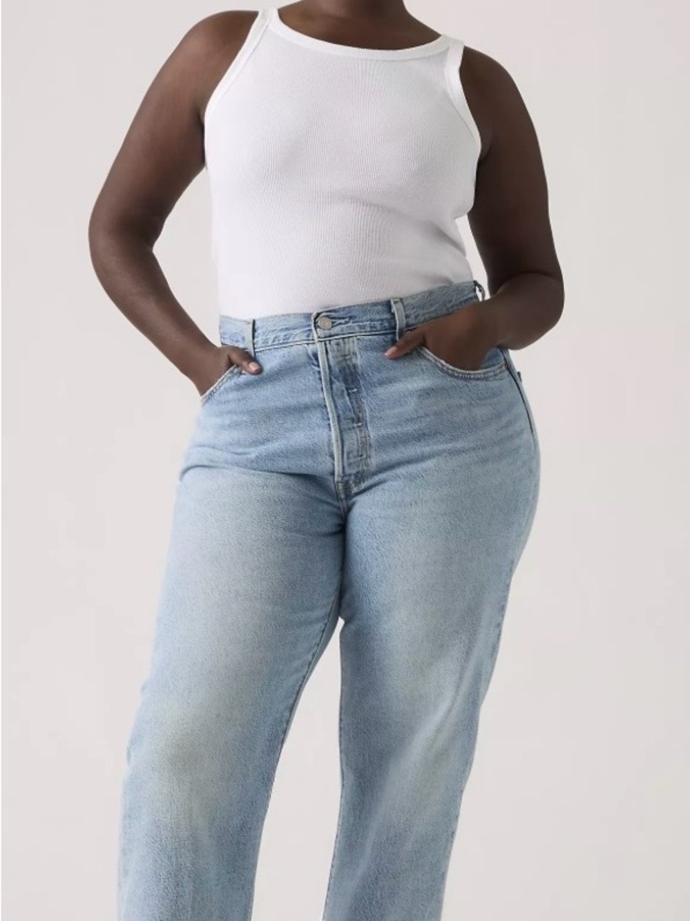 Levi's 501 Light Blue Straight Leg Jeans